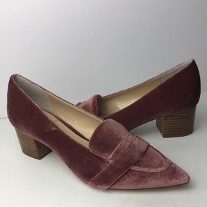 Sole Society Kaorleena Velvet Pink Point Toe Heels 9.5